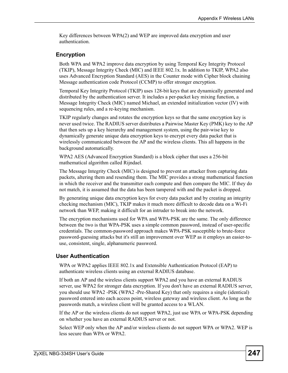 ZyXEL Communications NBG334SH User Manual | Page 247 / 290