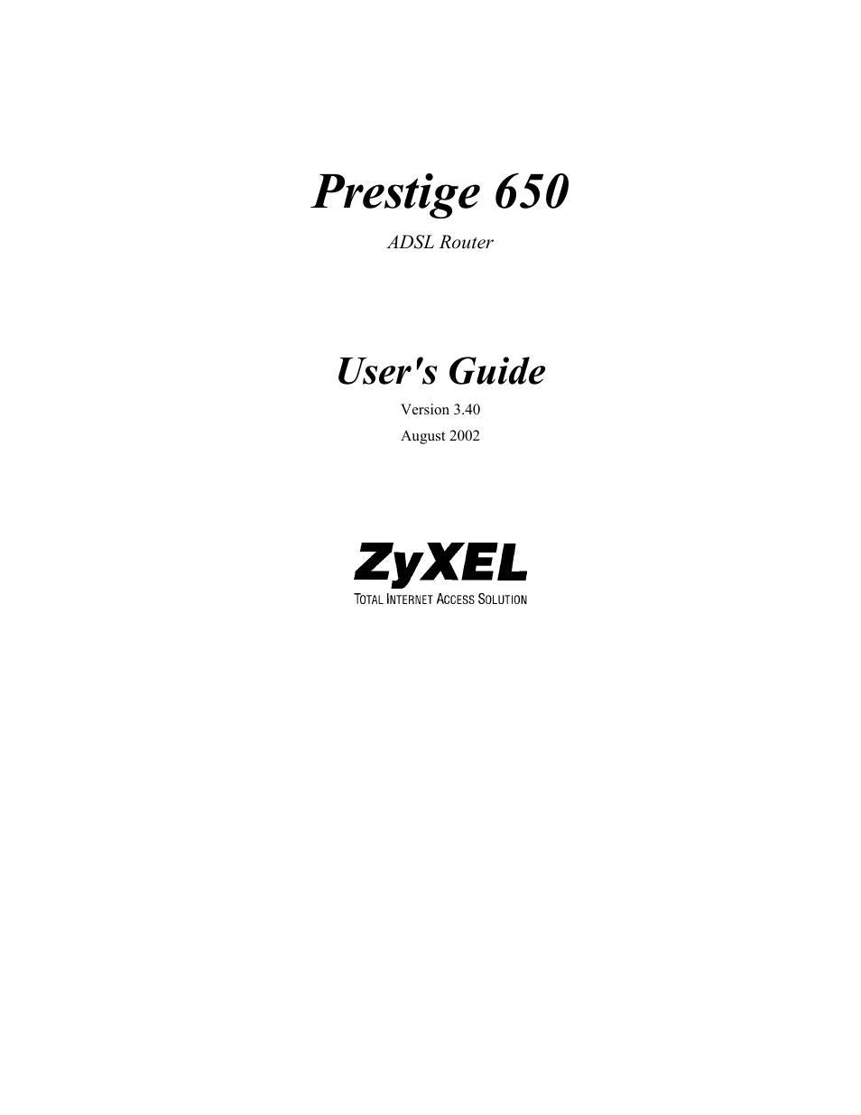 ZyXEL Communications Prestige 650 User Manual | 214 pages