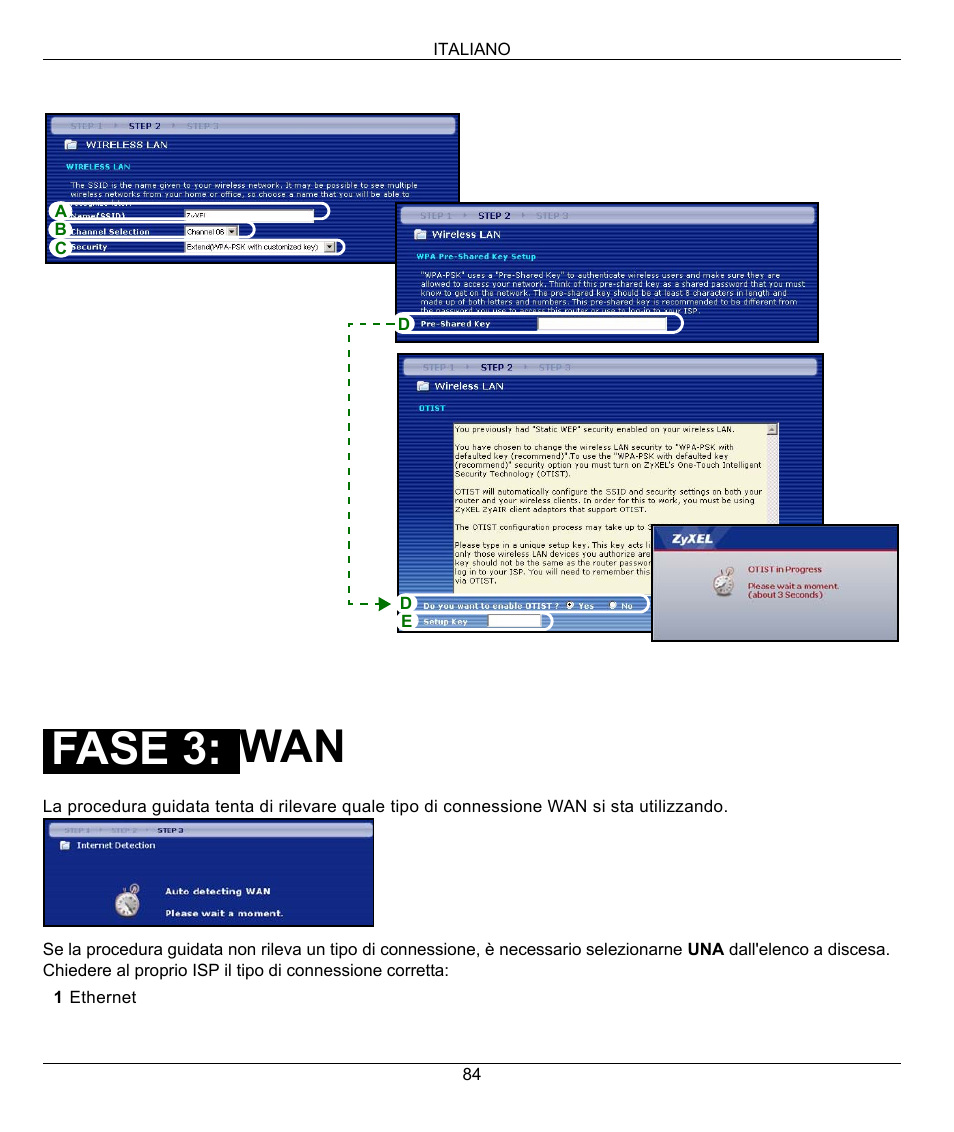 Fase 3 | ZyXEL Communications 802.11G WIRELESS P-334WT User Manual | Page 84 / 112