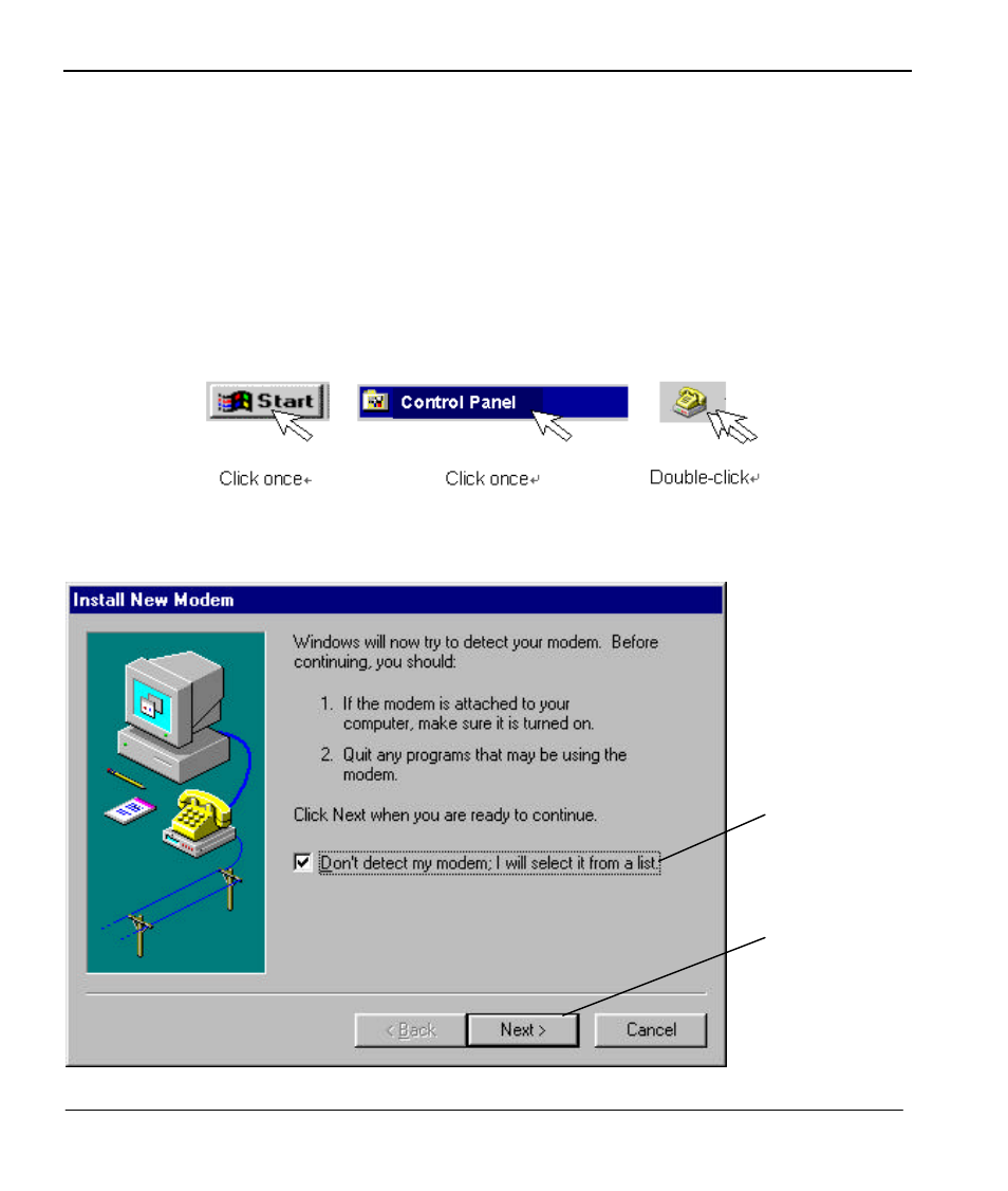 Start installing inf file | ZyXEL Communications omni.net D User Manual | Page 12 / 32