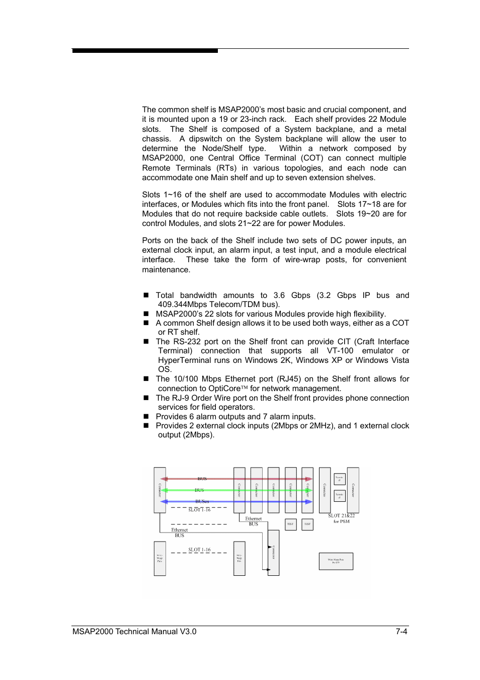 Common shelf | ZyXEL Communications Multi-service Access Platform MSAP2000 User Manual | Page 111 / 243