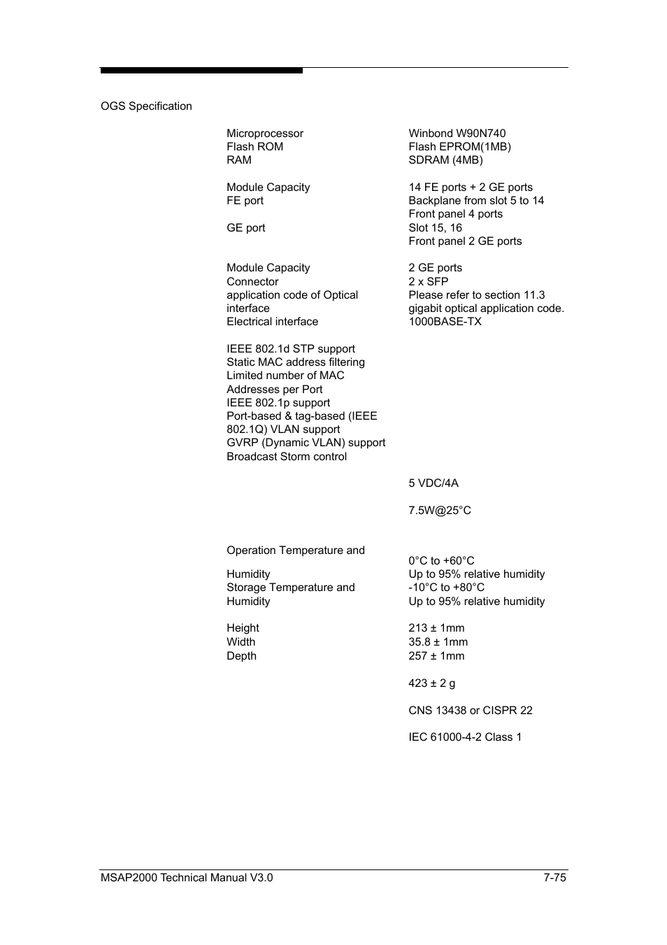 ZyXEL Communications Multi-service Access Platform MSAP2000 User Manual | Page 182 / 243
