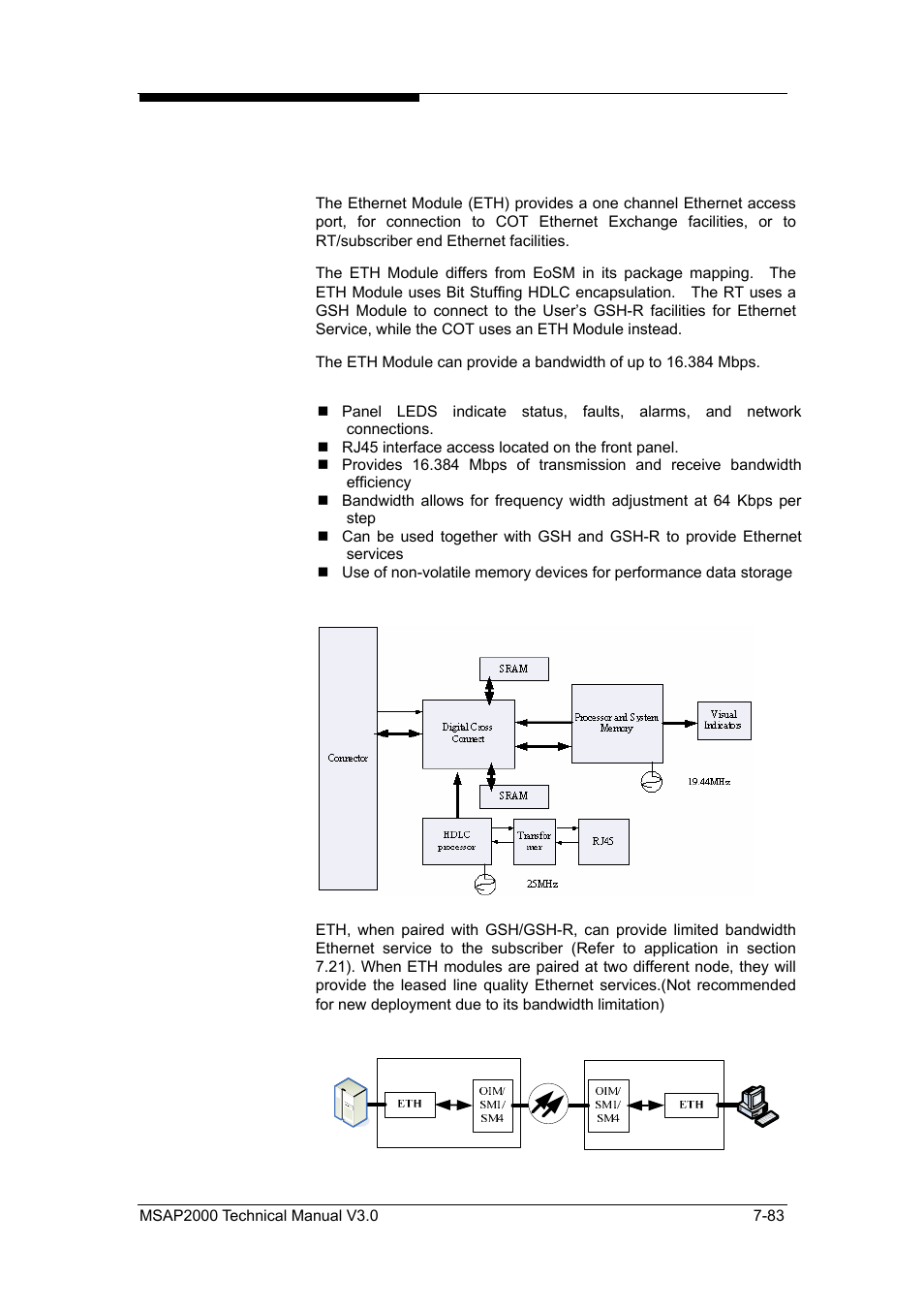 Ethernet module (eth) | ZyXEL Communications Multi-service Access Platform MSAP2000 User Manual | Page 190 / 243