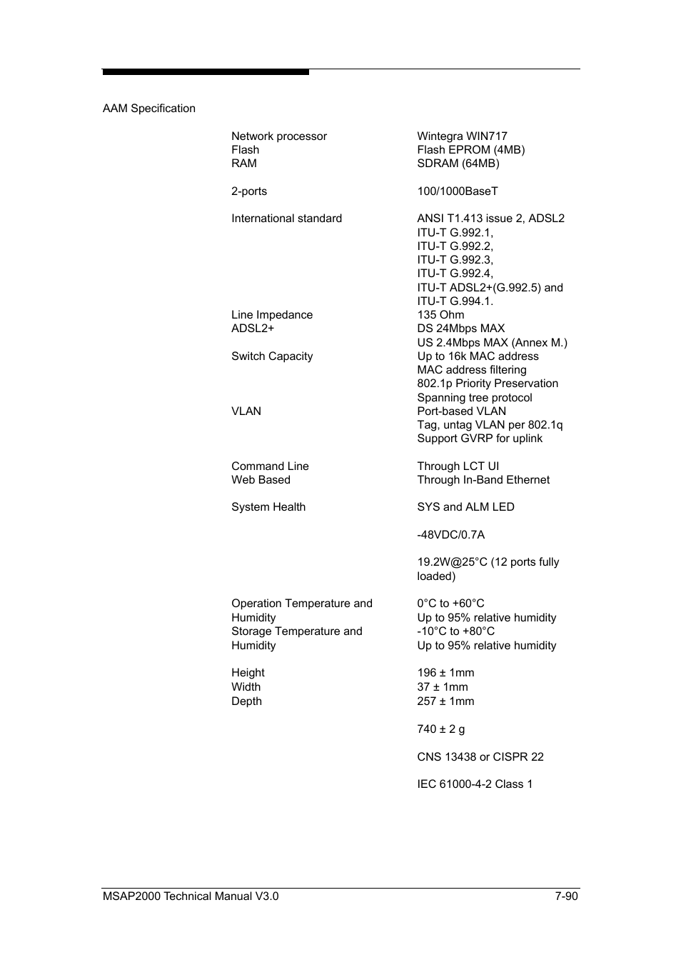 ZyXEL Communications Multi-service Access Platform MSAP2000 User Manual | Page 197 / 243