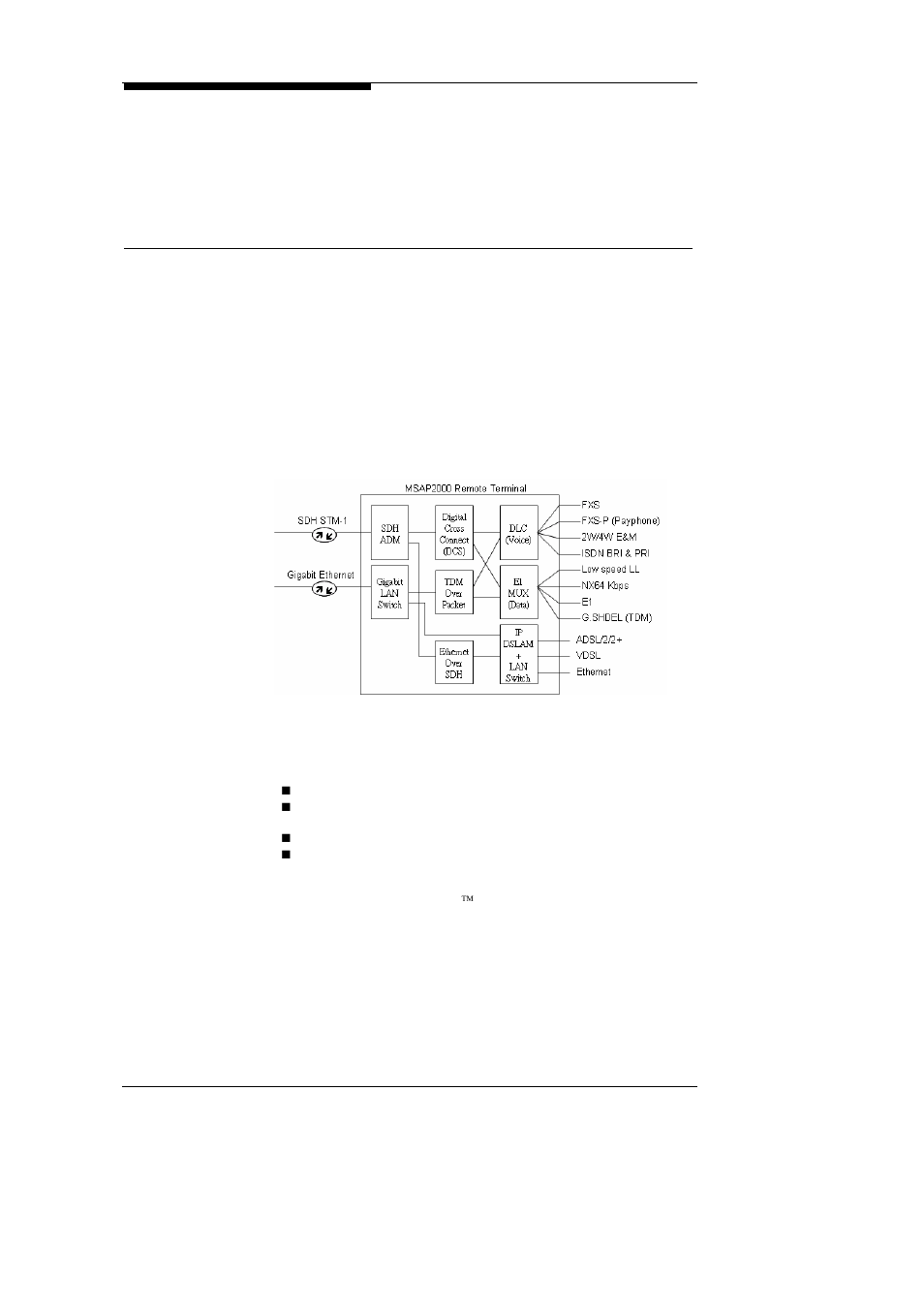 System architecture, Overview | ZyXEL Communications Multi-service Access Platform MSAP2000 User Manual | Page 21 / 243
