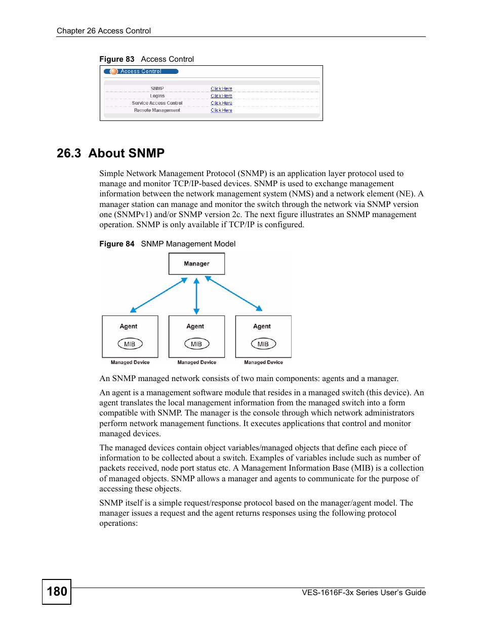 3 about snmp | ZyXEL Communications VDSL SWITCH VES-1616F-3X User Manual | Page 180 / 310