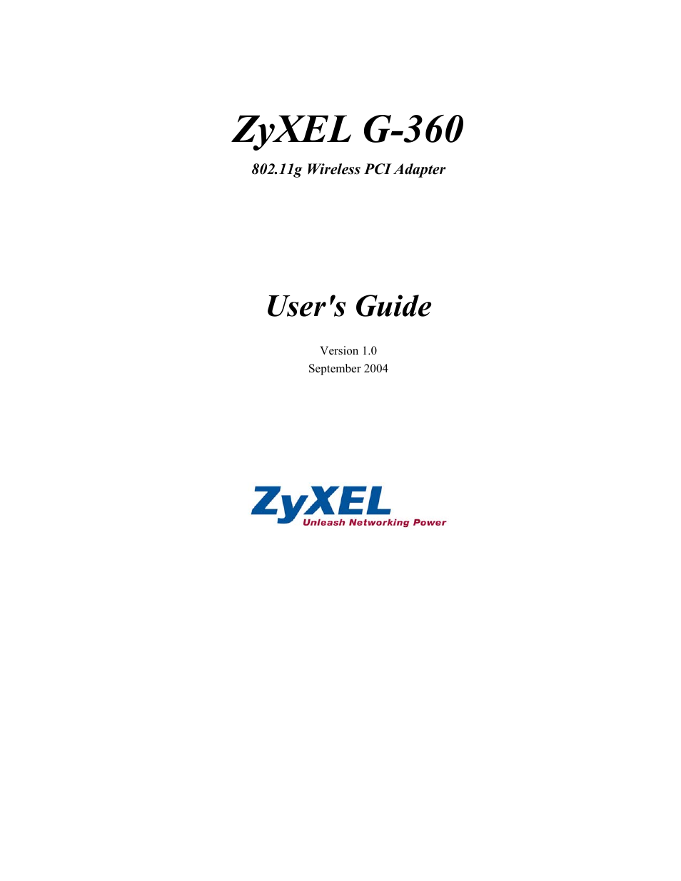 ZyXEL Communications G-360 User Manual | 65 pages