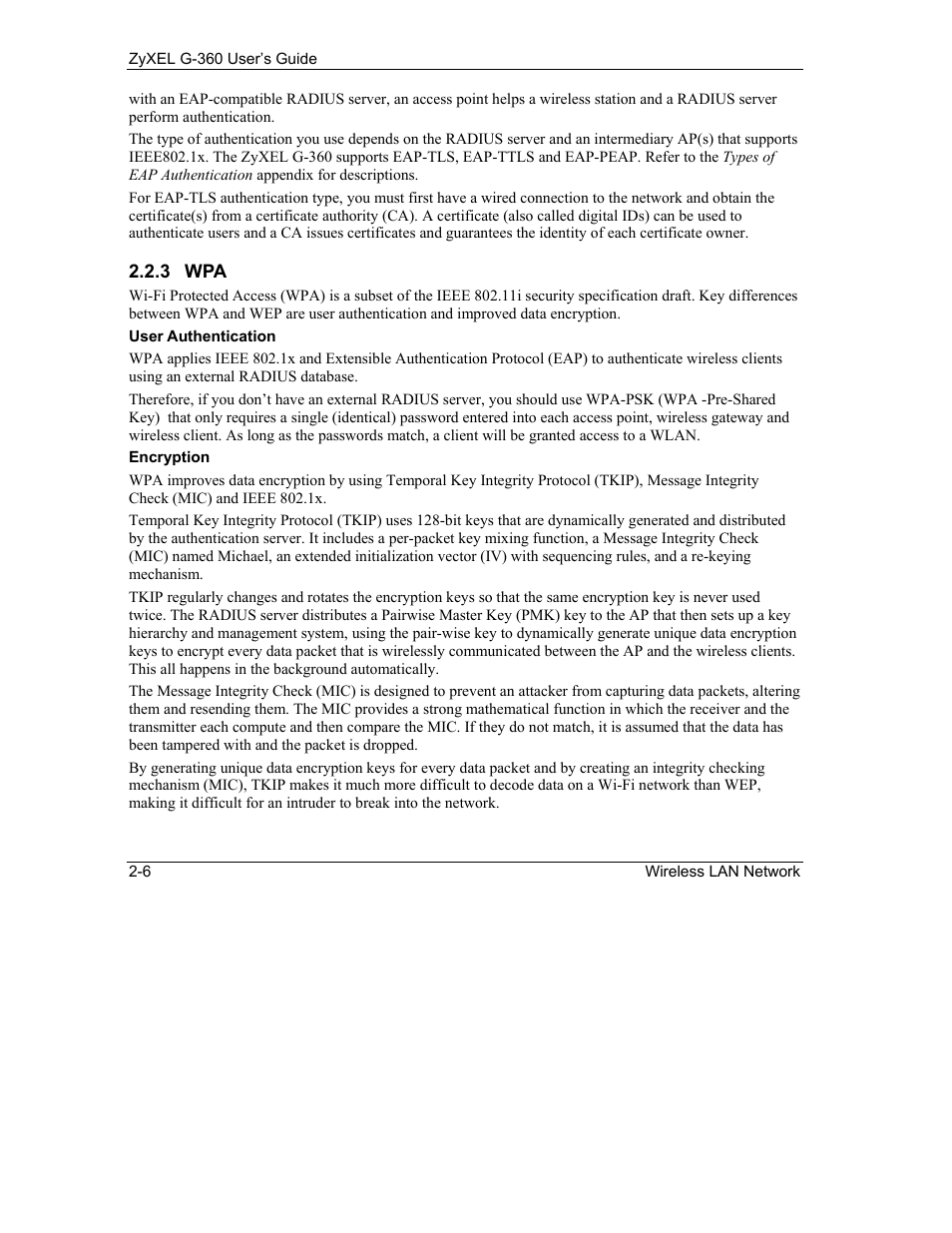 ZyXEL Communications G-360 User Manual | Page 26 / 65