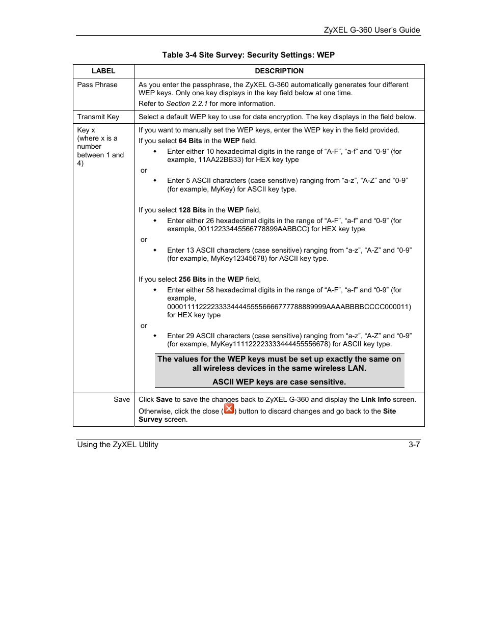 ZyXEL Communications G-360 User Manual | Page 37 / 65