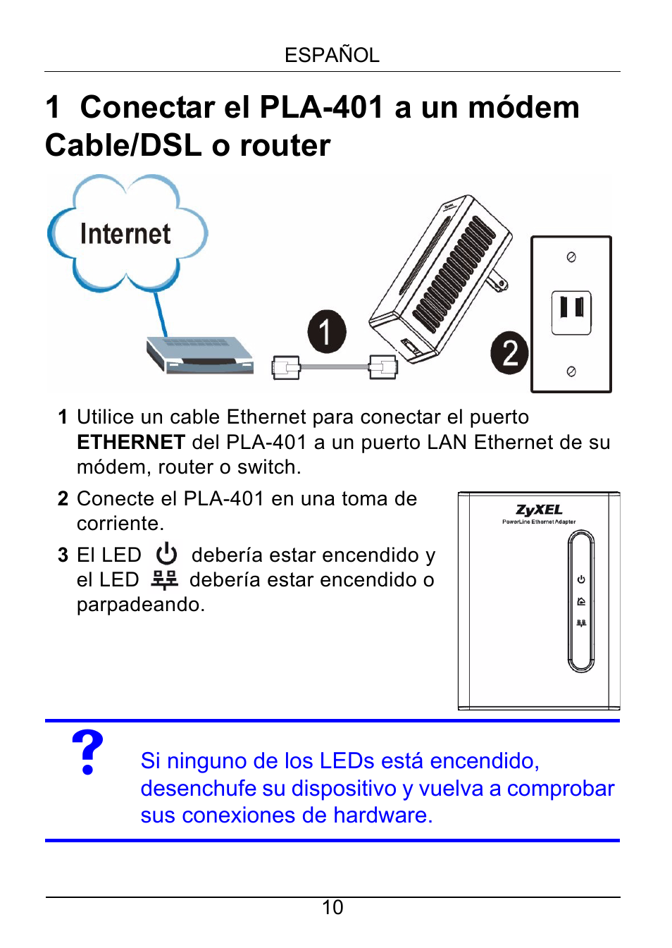 ZyXEL Communications PLA-401 User Manual | Page 11 / 37