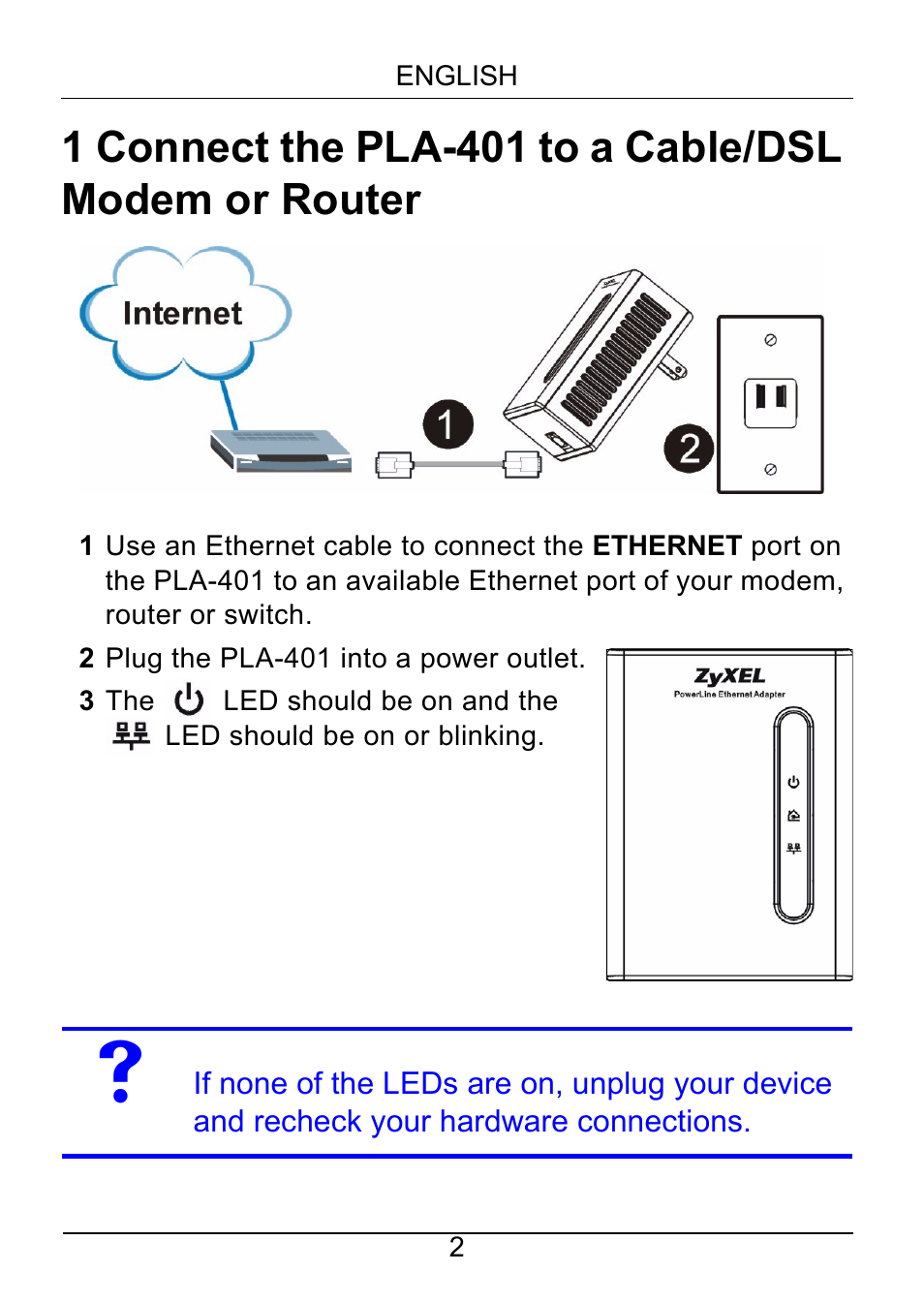 ZyXEL Communications PLA-401 User Manual | Page 3 / 37