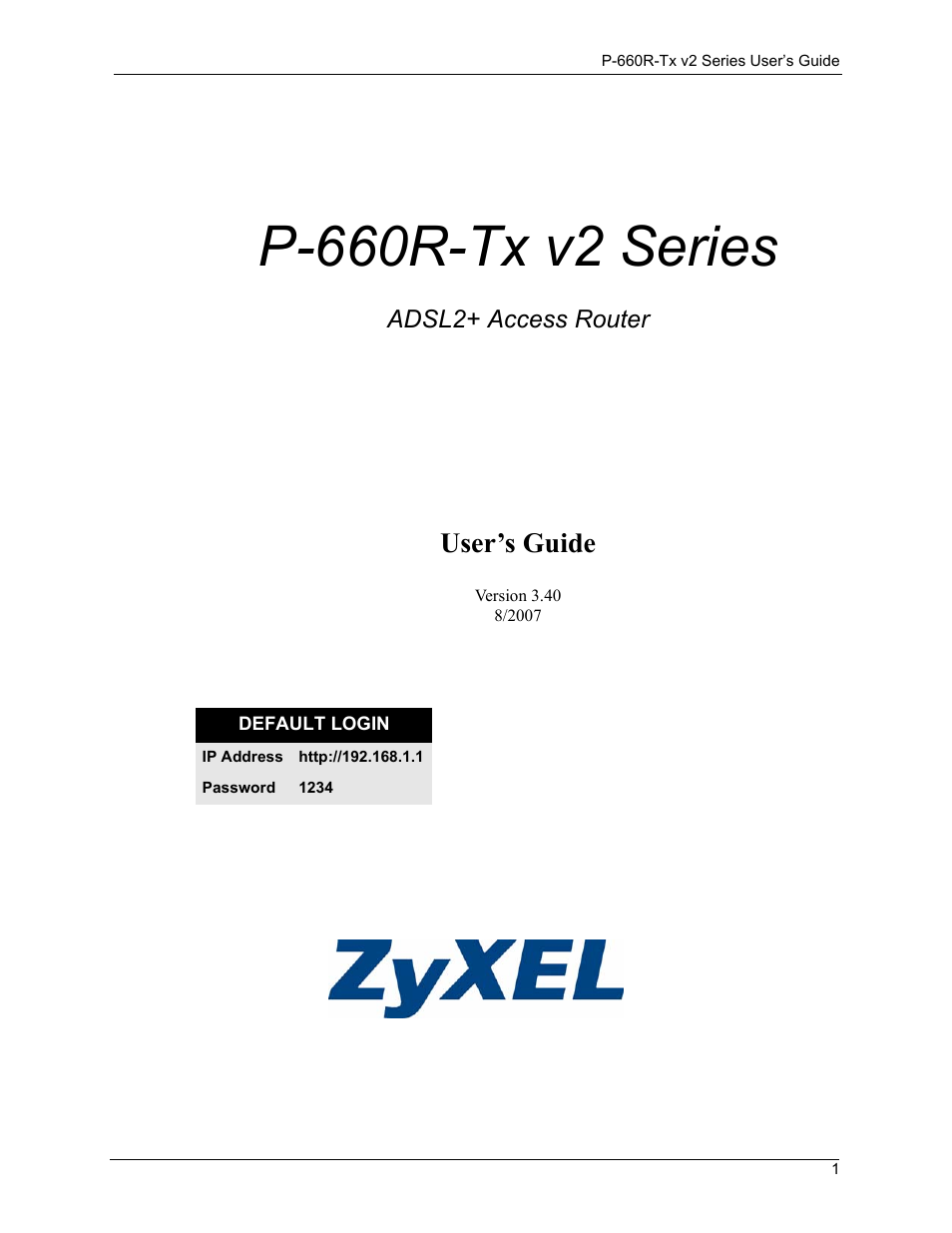 ZyXEL Communications P-660R-Tx v2 Series User Manual | 175 pages