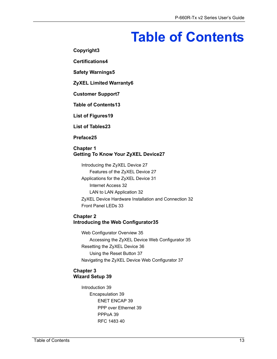 ZyXEL Communications P-660R-Tx v2 Series User Manual | Page 12 / 175