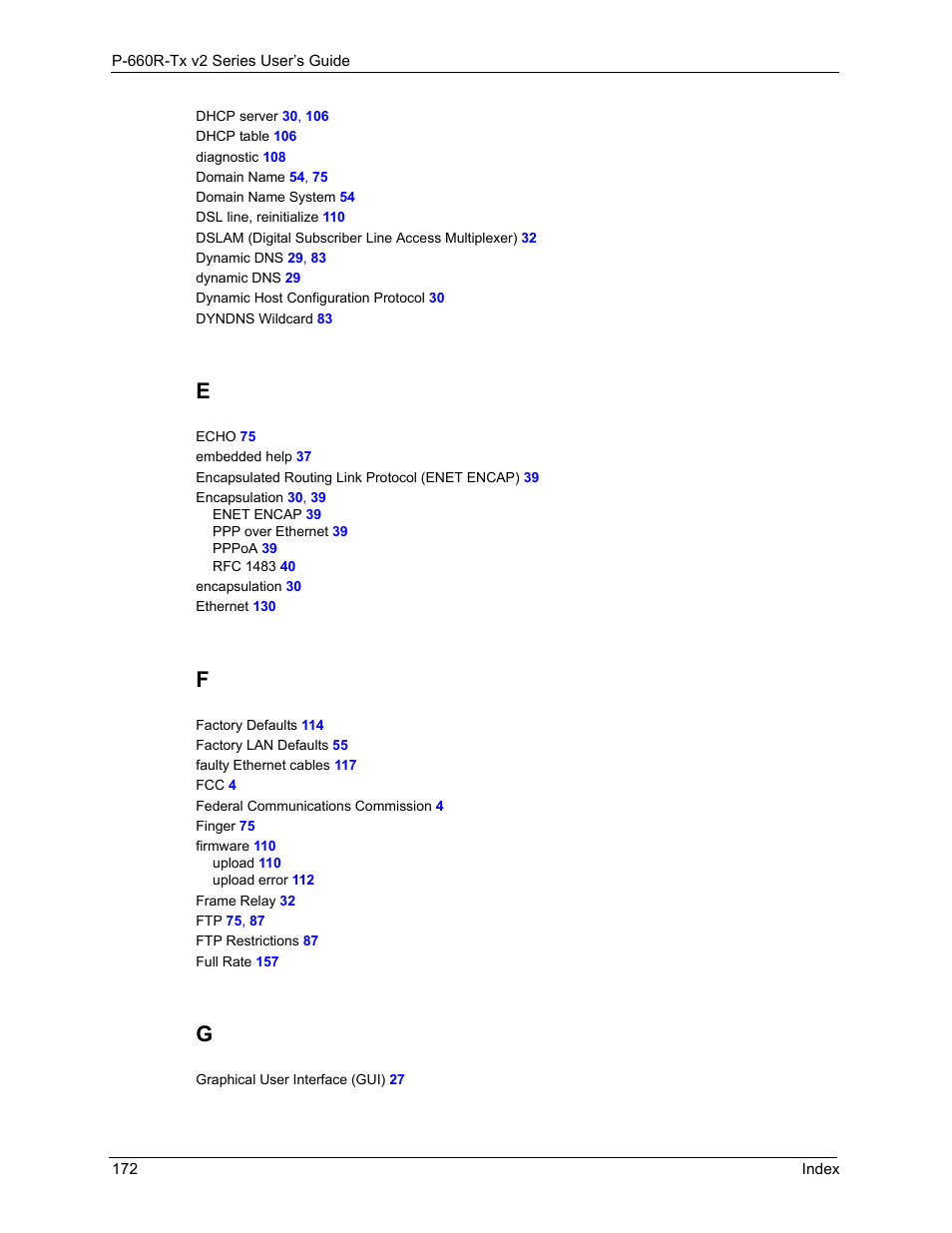 ZyXEL Communications P-660R-Tx v2 Series User Manual | Page 171 / 175