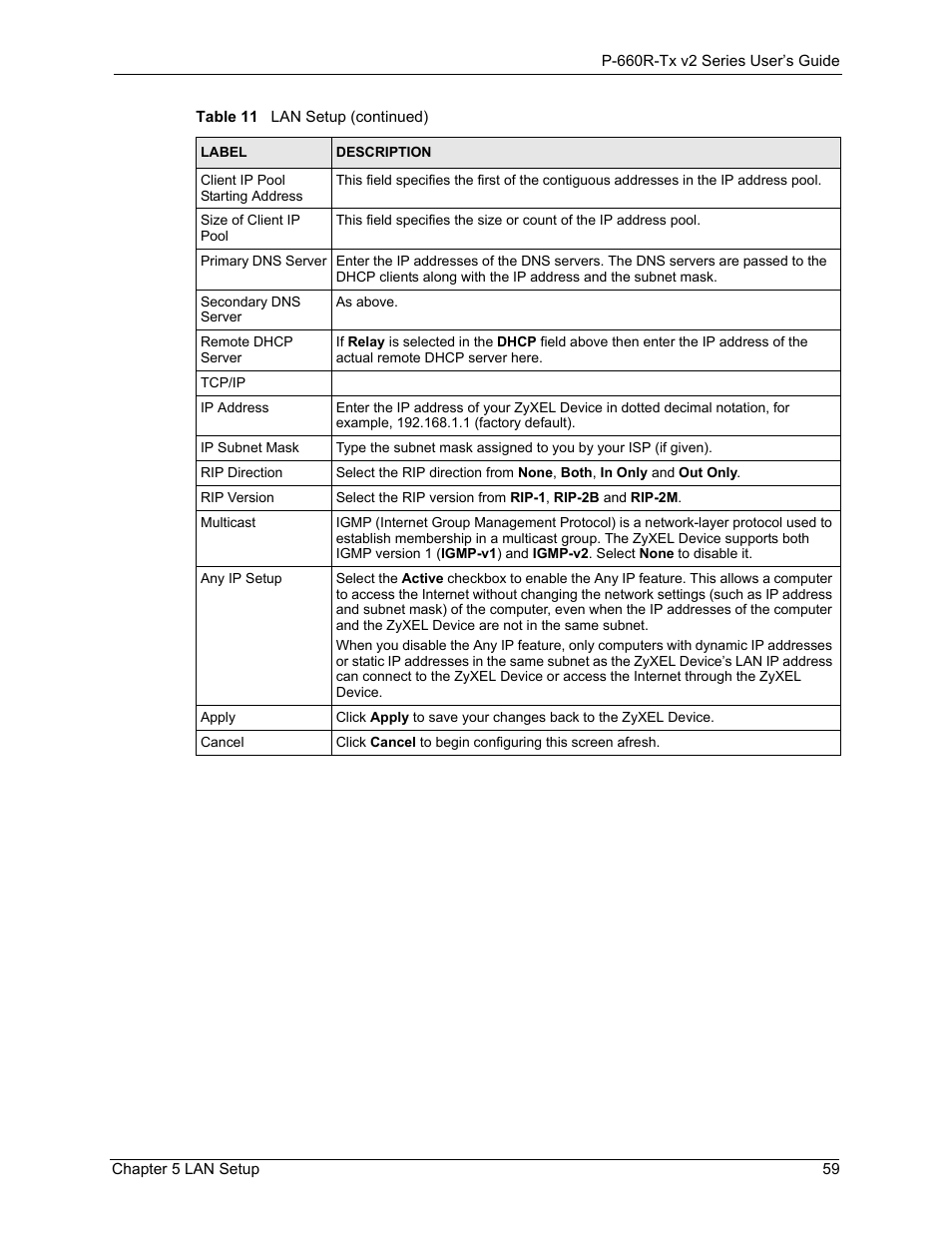ZyXEL Communications P-660R-Tx v2 Series User Manual | Page 58 / 175