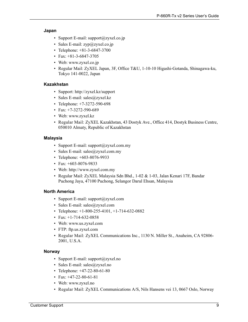 ZyXEL Communications P-660R-Tx v2 Series User Manual | Page 8 / 175