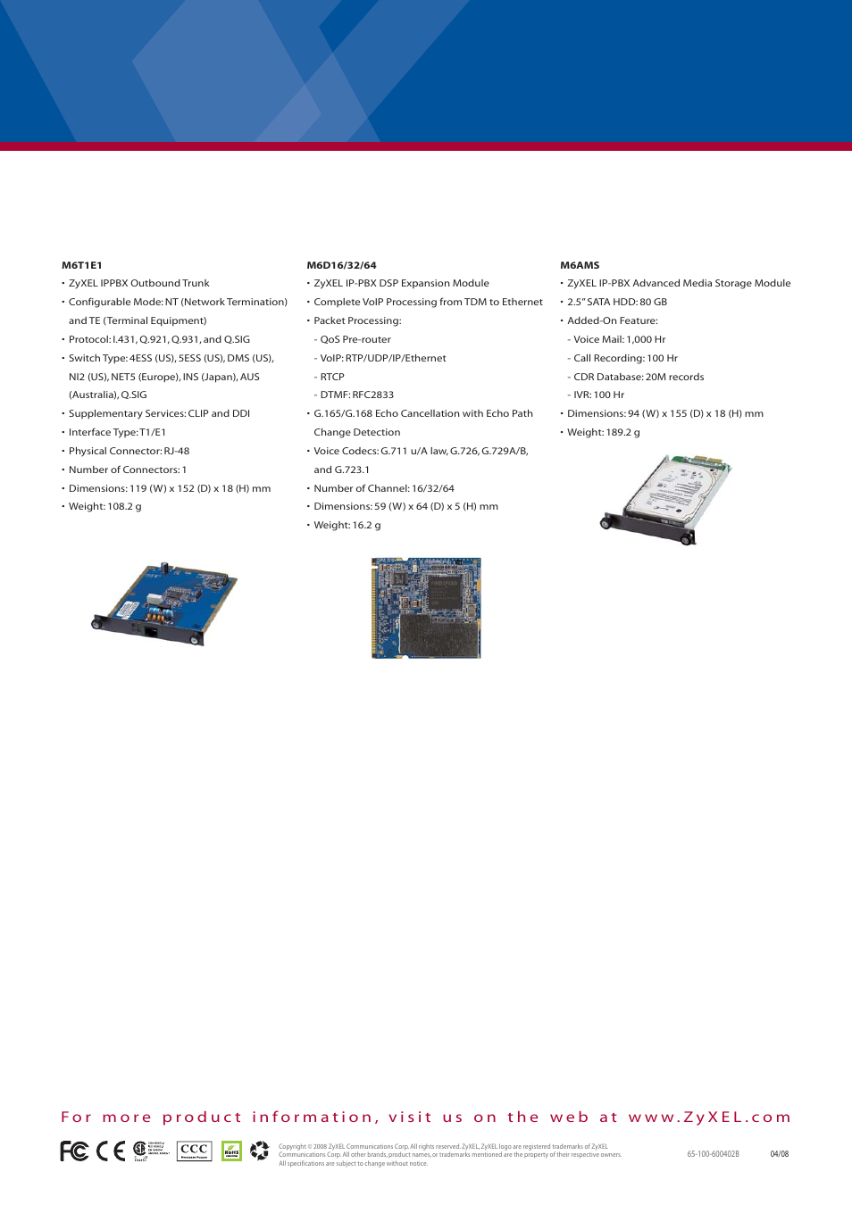 ZyXEL Communications X6004 User Manual | Page 4 / 4