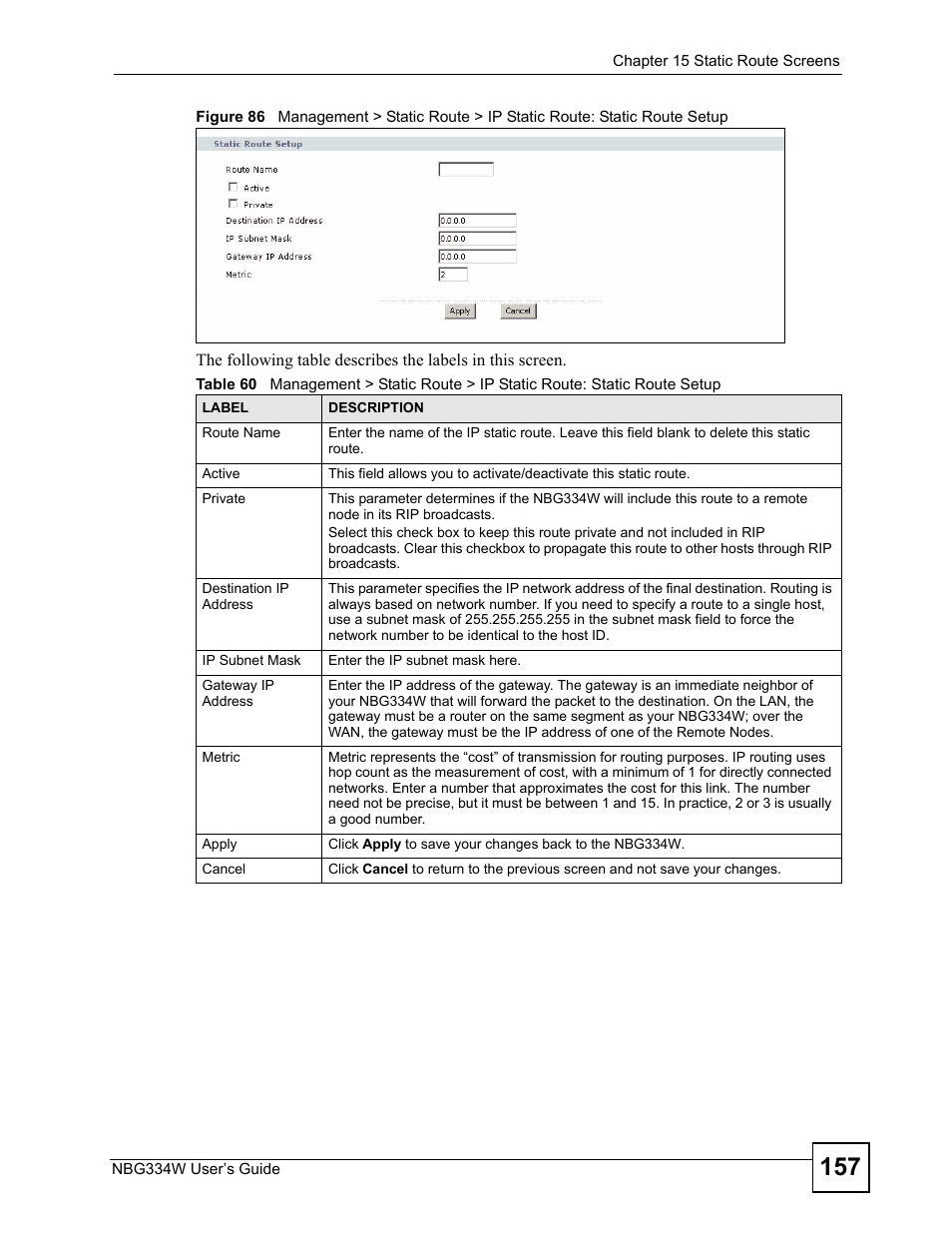 ZyXEL Communications NBG334W User Manual | Page 157 / 296