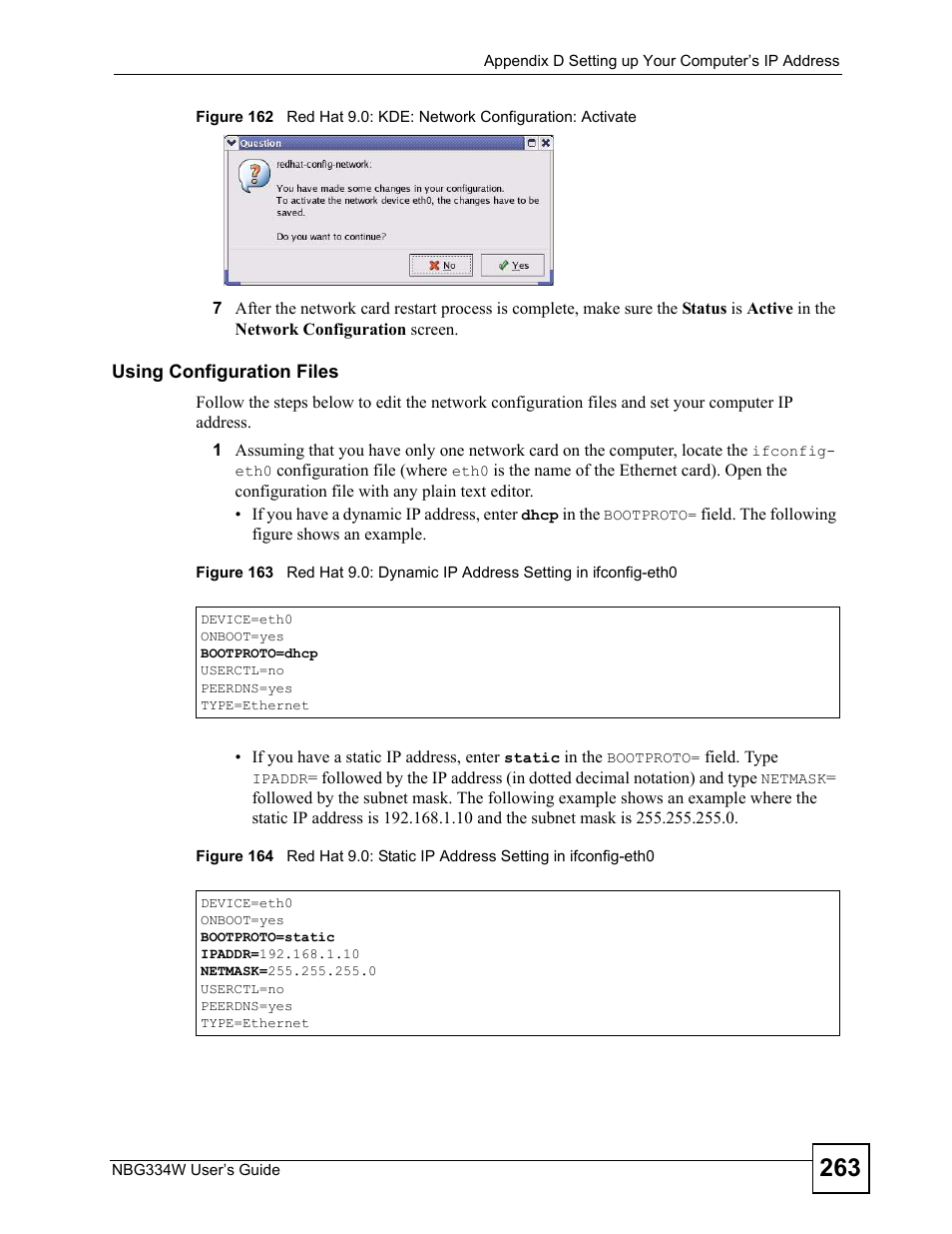 ZyXEL Communications NBG334W User Manual | Page 263 / 296