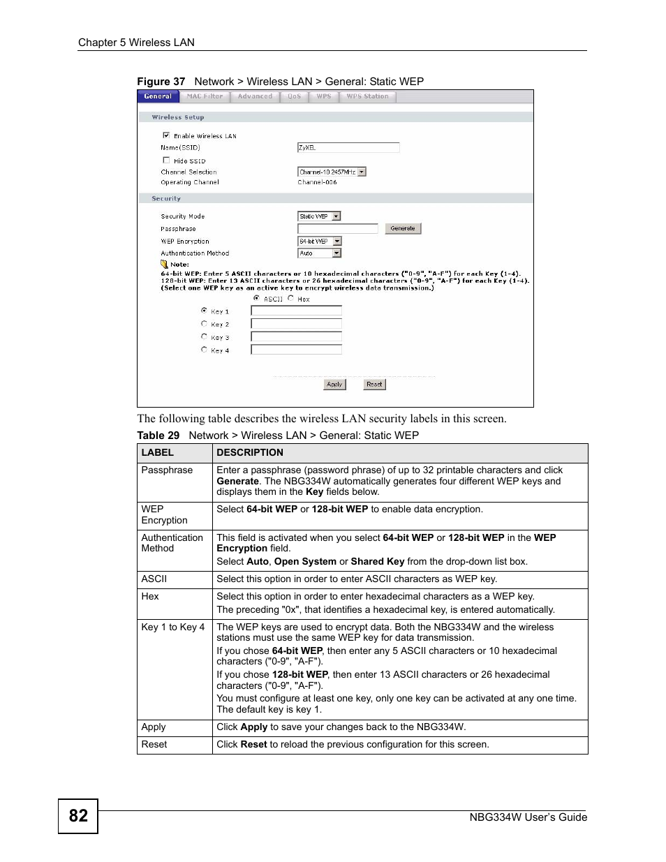 ZyXEL Communications NBG334W User Manual | Page 82 / 296