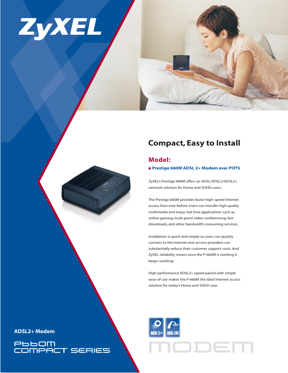 ZyXEL Communications P-660M User Manual | 2 pages