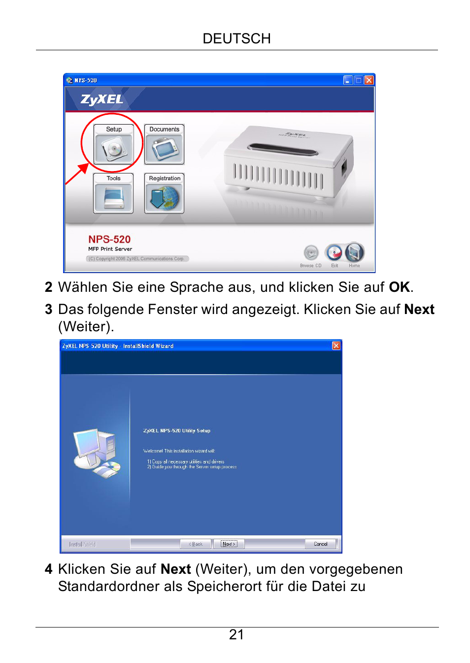 ZyXEL Communications NPS-520 User Manual | Page 22 / 115