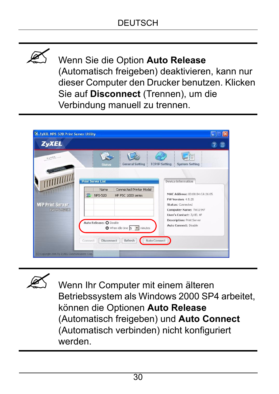 ZyXEL Communications NPS-520 User Manual | Page 31 / 115