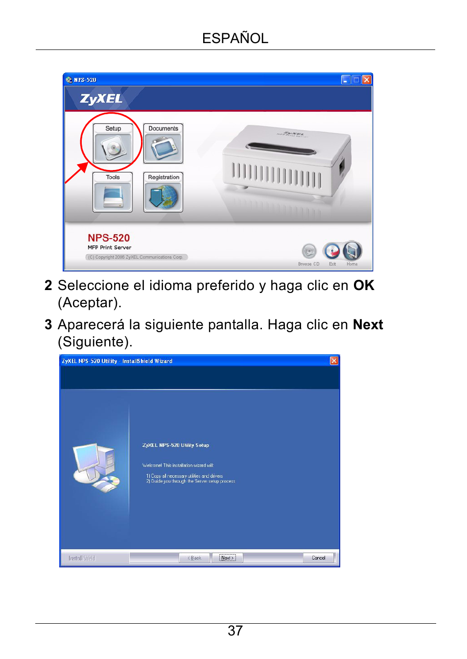 ZyXEL Communications NPS-520 User Manual | Page 38 / 115