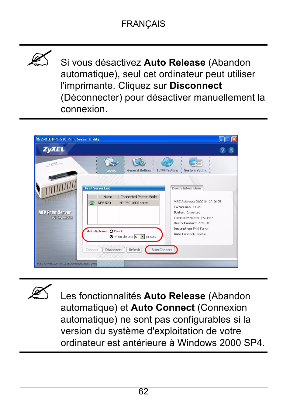 ZyXEL Communications NPS-520 User Manual | Page 63 / 115