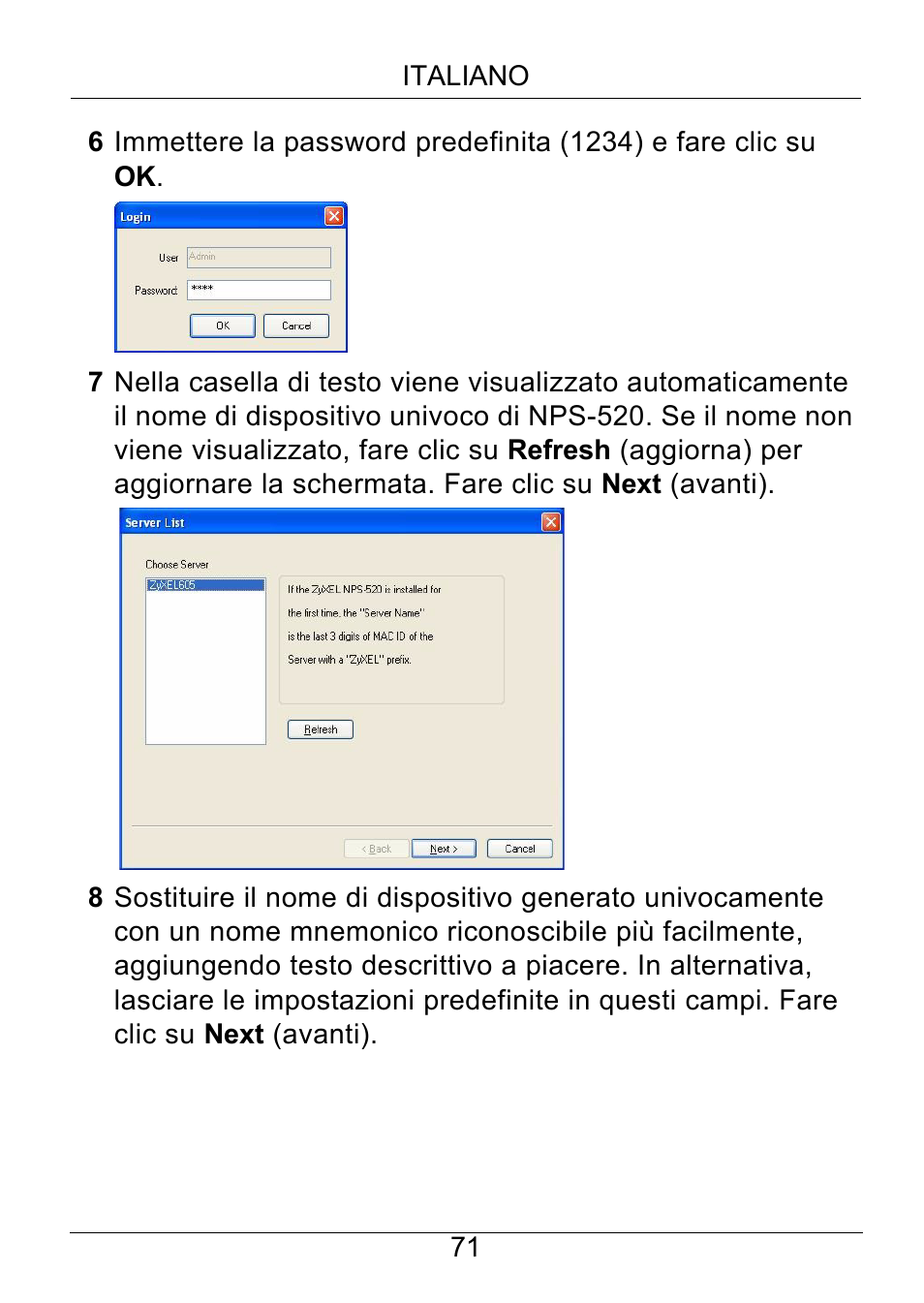 ZyXEL Communications NPS-520 User Manual | Page 72 / 115