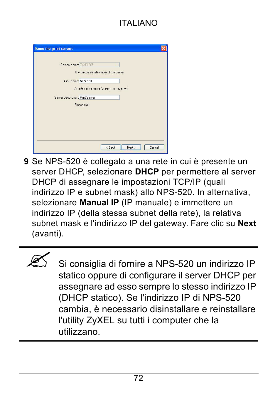 ZyXEL Communications NPS-520 User Manual | Page 73 / 115