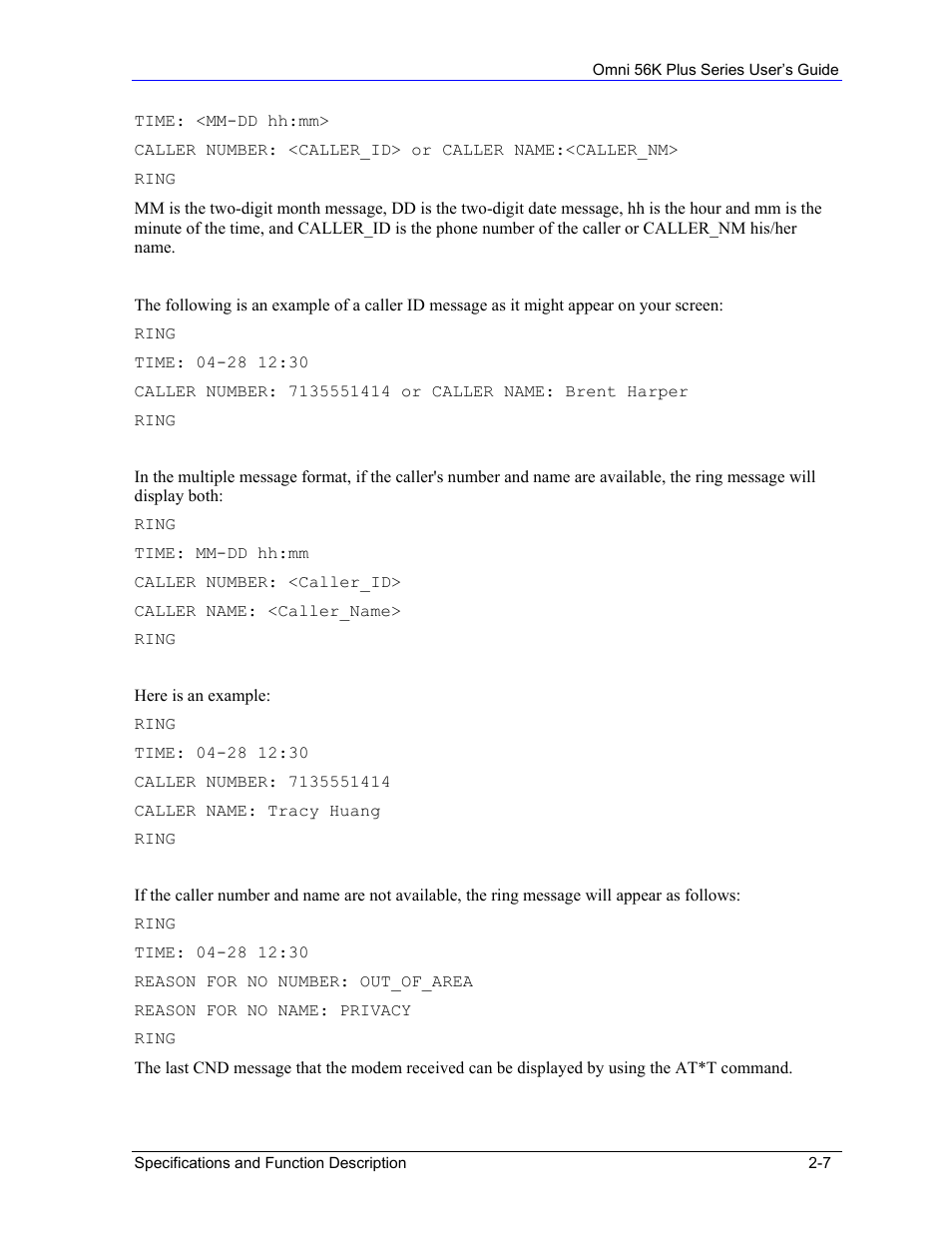 ZyXEL Communications 56K Plus Series User Manual | Page 19 / 66
