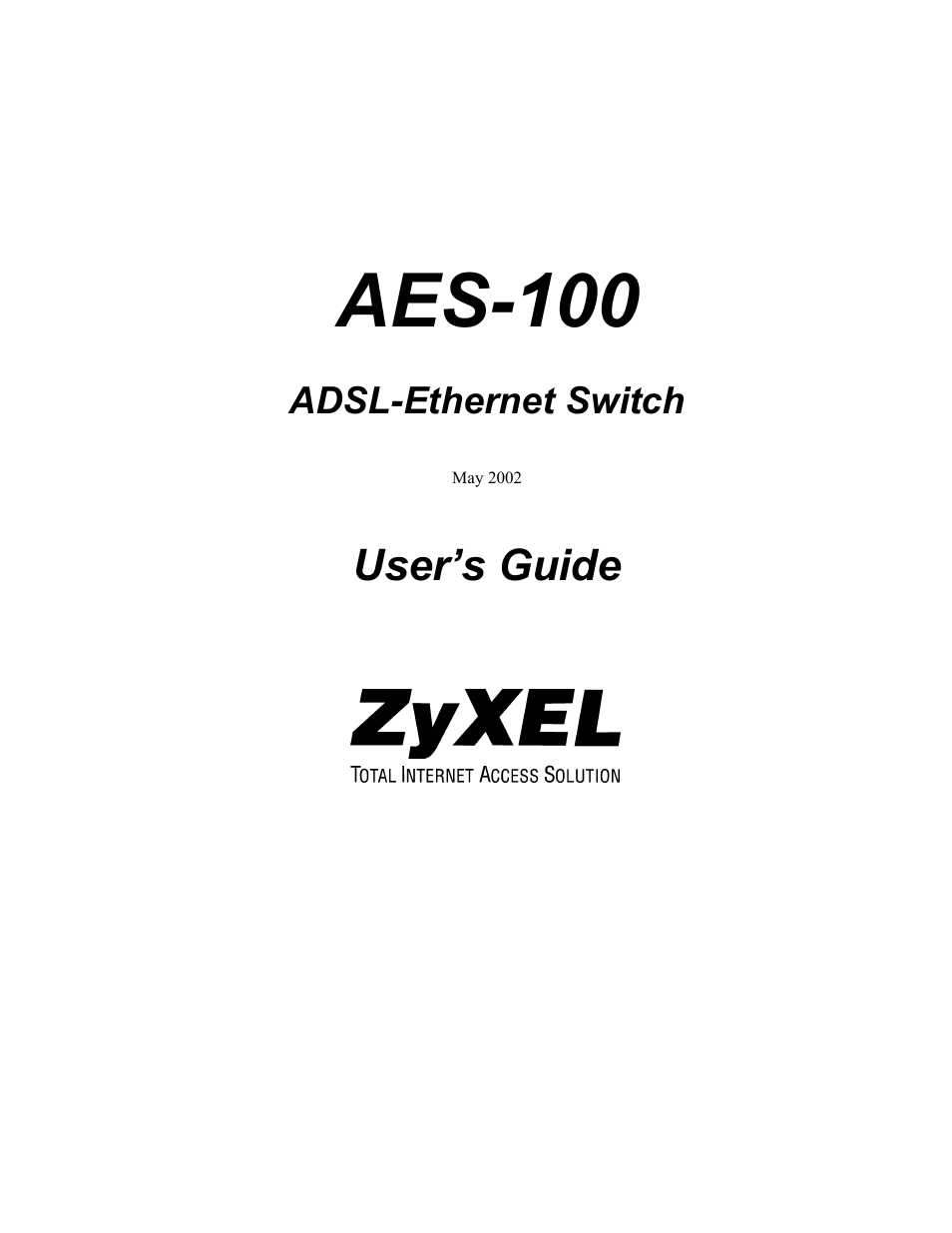 ZyXEL Communications AES-100 User Manual | 90 pages