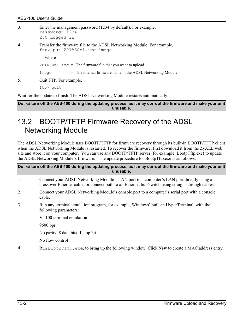 ZyXEL Communications AES-100 User Manual | Page 78 / 90