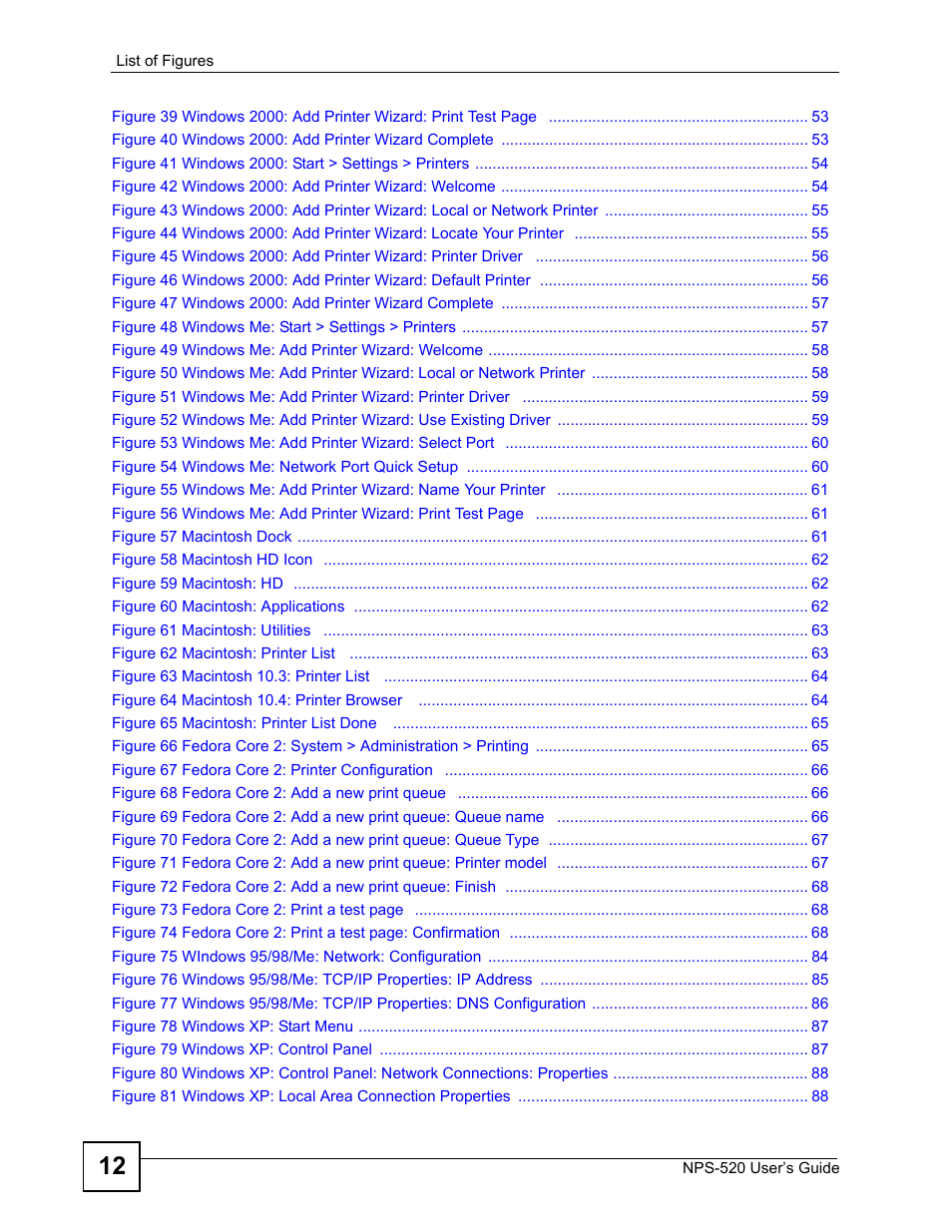 ZyXEL Communications NPS-520 User Manual | Page 12 / 112