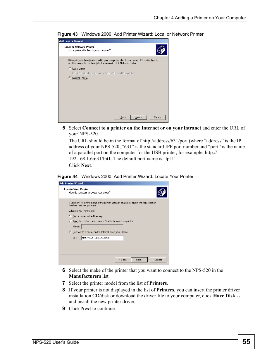 ZyXEL Communications NPS-520 User Manual | Page 55 / 112