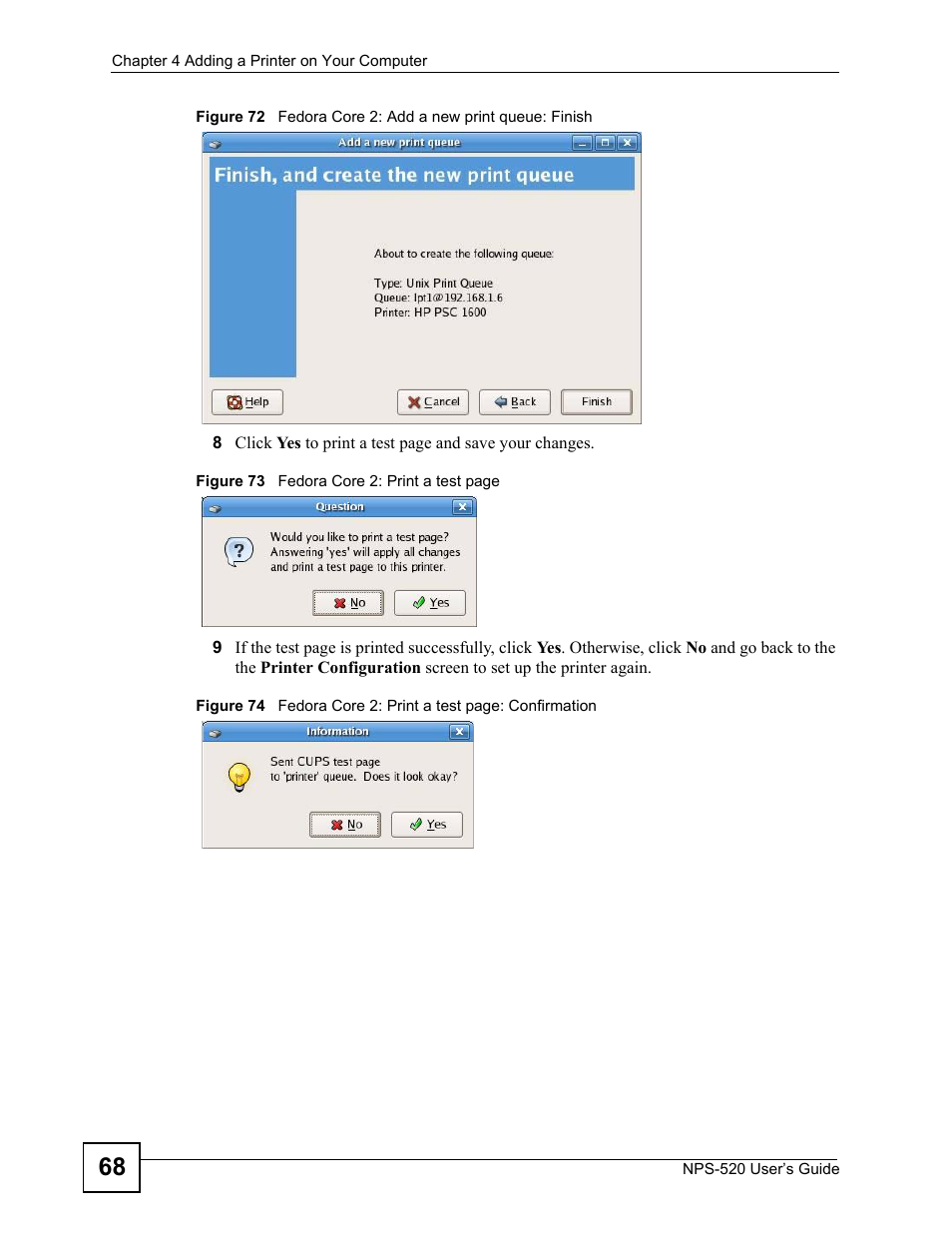 ZyXEL Communications NPS-520 User Manual | Page 68 / 112