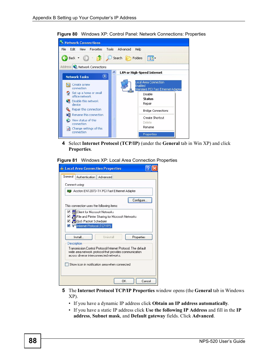 ZyXEL Communications NPS-520 User Manual | Page 88 / 112
