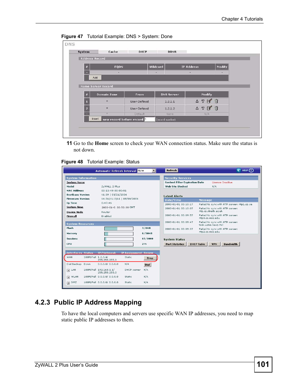 3 public ip address mapping | ZyXEL Communications ZyWALL 2 Plus User Manual | Page 101 / 686