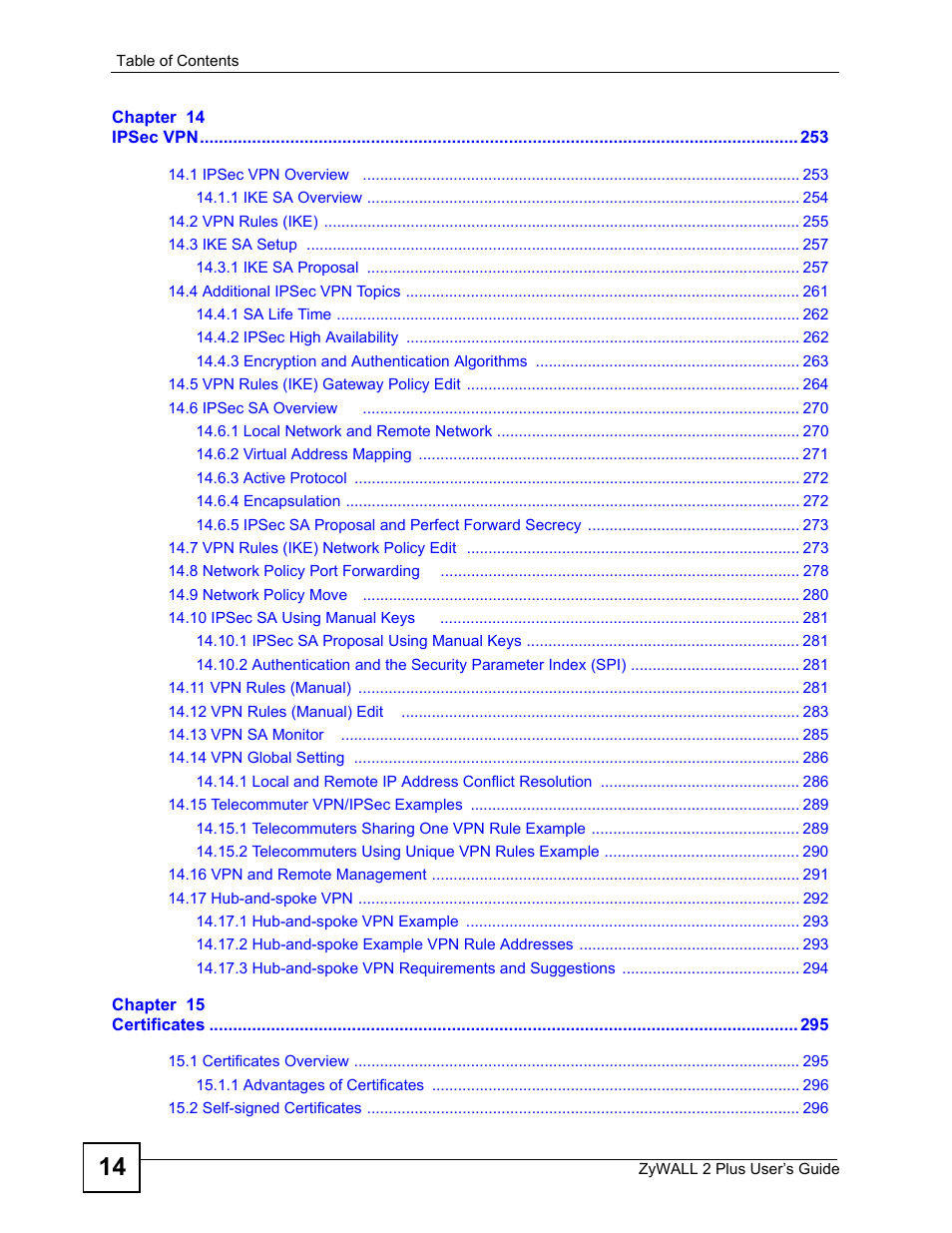 ZyXEL Communications ZyWALL 2 Plus User Manual | Page 14 / 686
