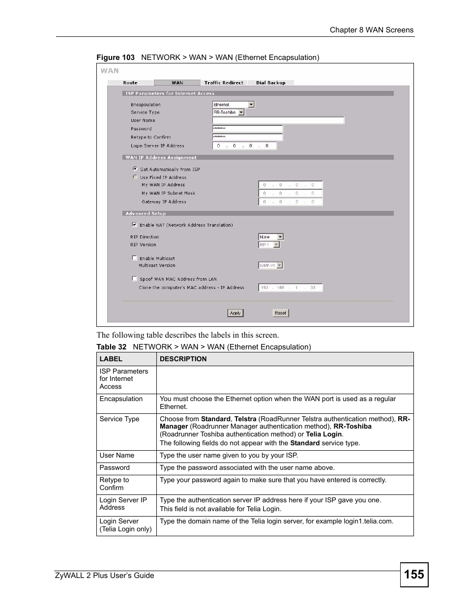 ZyXEL Communications ZyWALL 2 Plus User Manual | Page 155 / 686