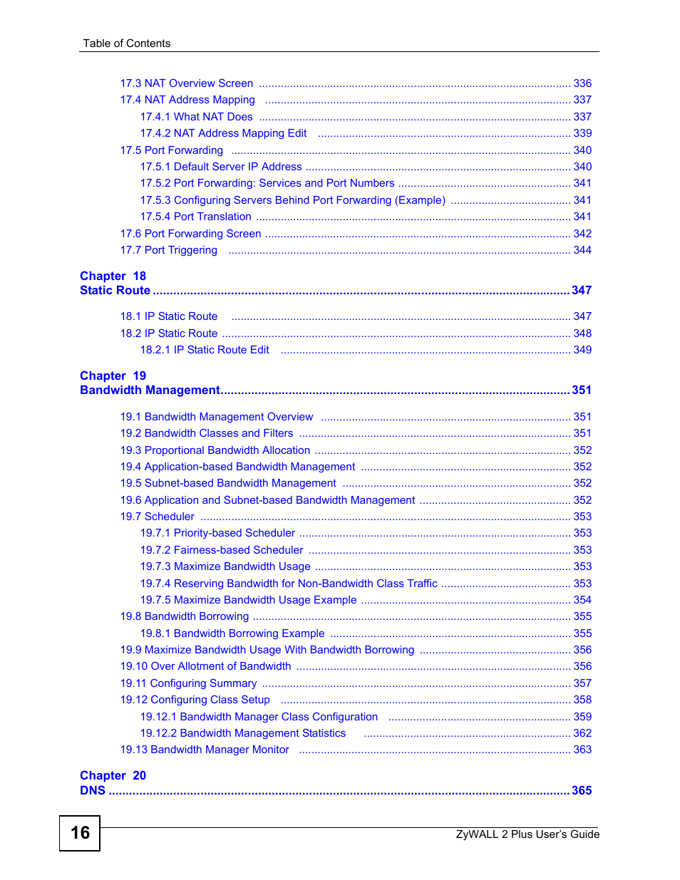 ZyXEL Communications ZyWALL 2 Plus User Manual | Page 16 / 686