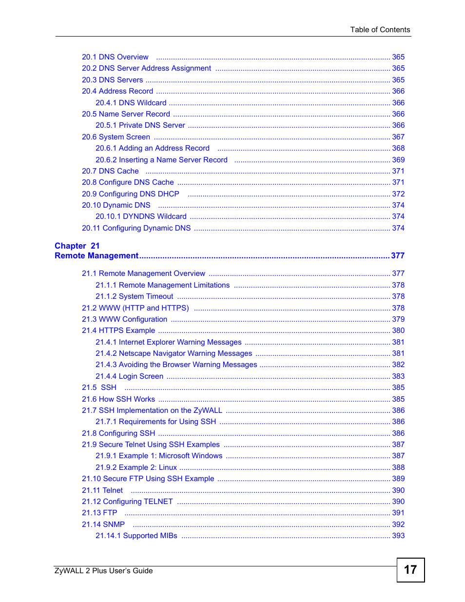 ZyXEL Communications ZyWALL 2 Plus User Manual | Page 17 / 686