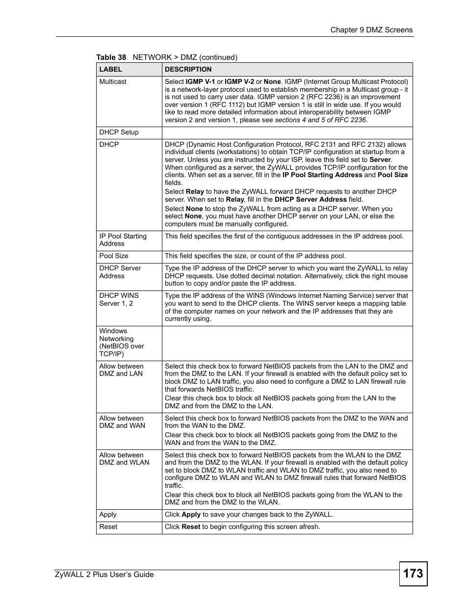 ZyXEL Communications ZyWALL 2 Plus User Manual | Page 173 / 686