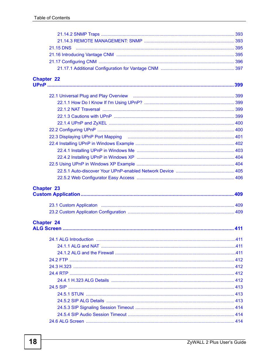 ZyXEL Communications ZyWALL 2 Plus User Manual | Page 18 / 686