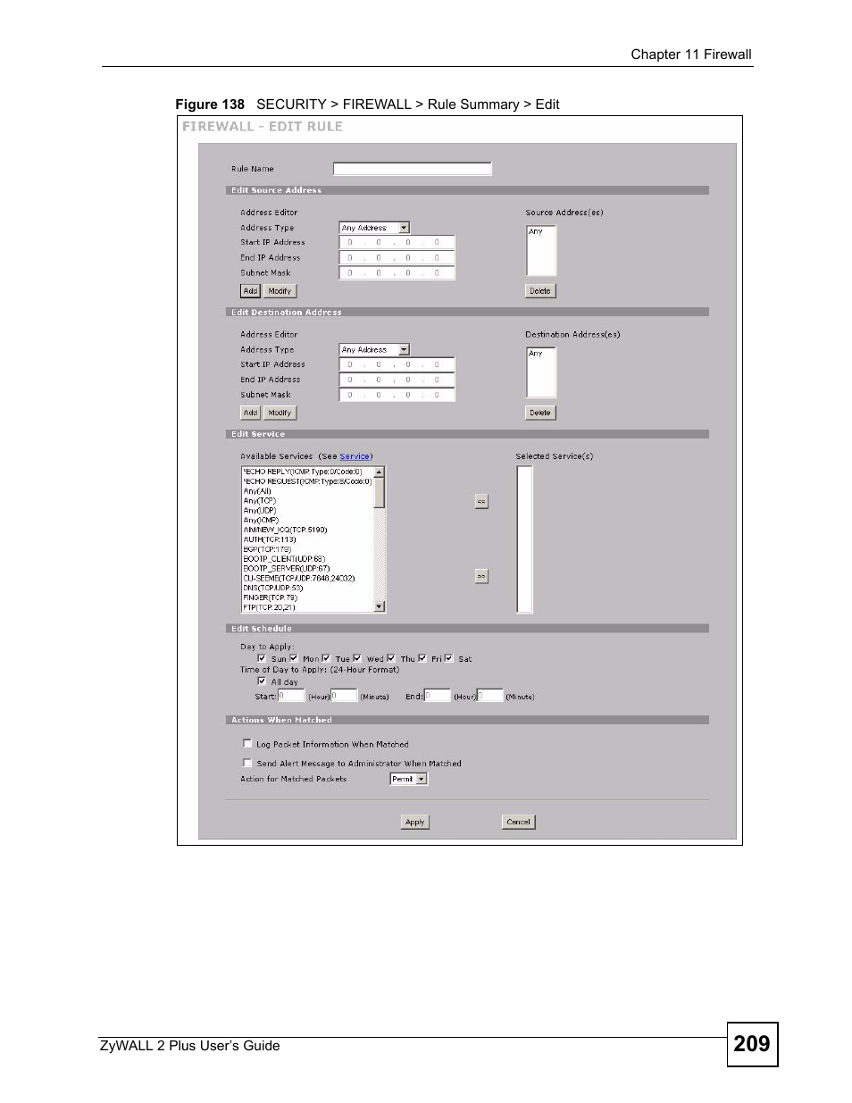 ZyXEL Communications ZyWALL 2 Plus User Manual | Page 209 / 686