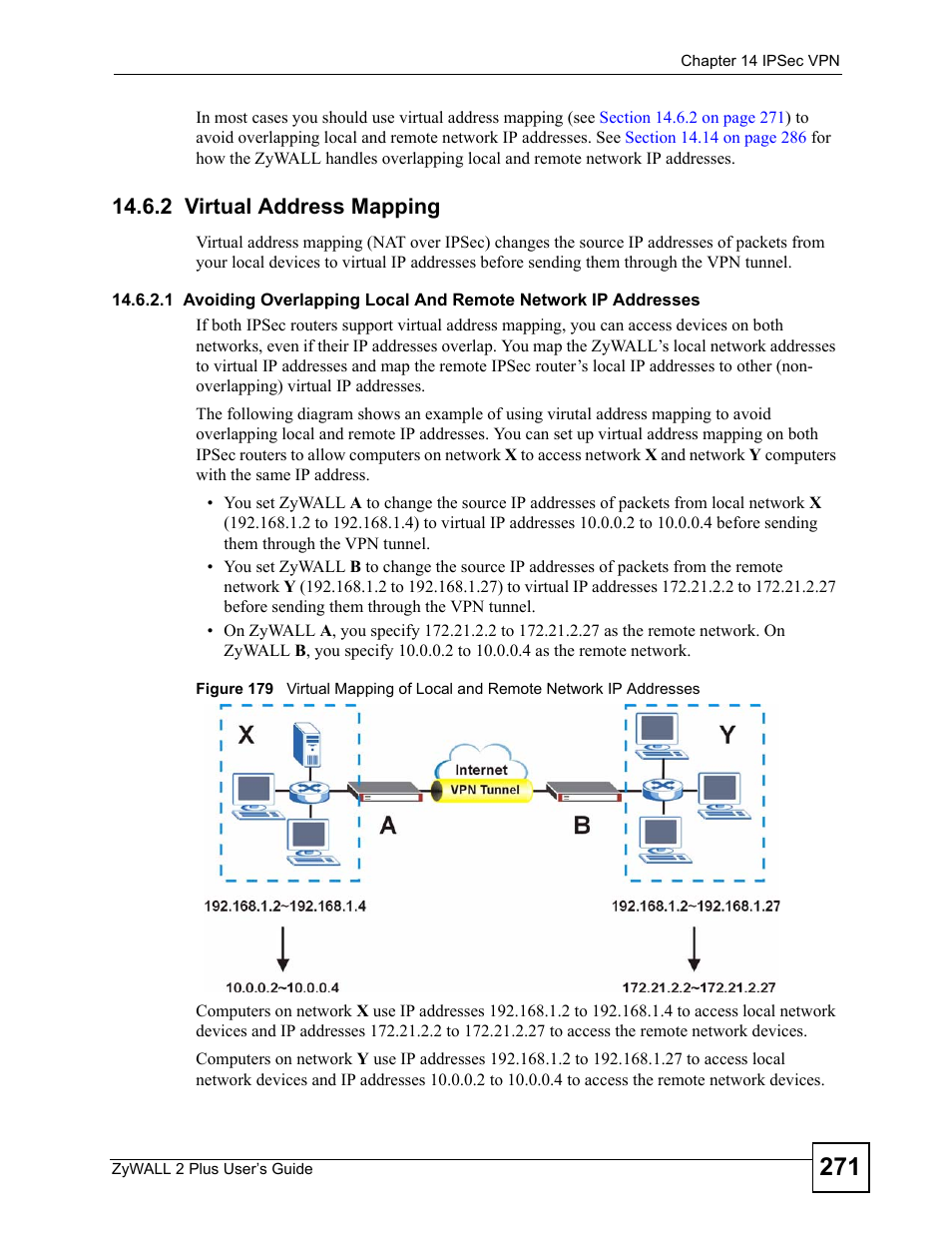 2 virtual address mapping | ZyXEL Communications ZyWALL 2 Plus User Manual | Page 271 / 686