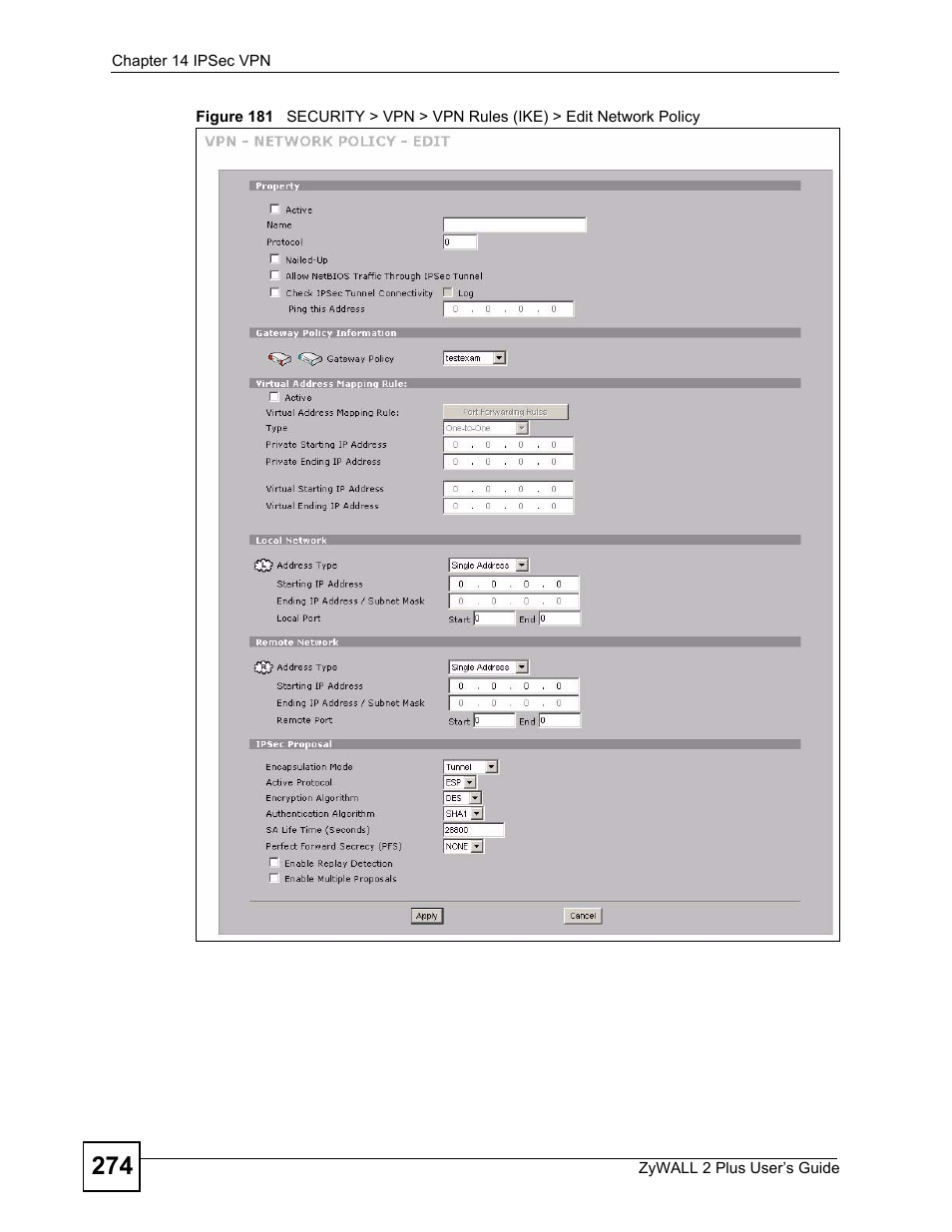 ZyXEL Communications ZyWALL 2 Plus User Manual | Page 274 / 686
