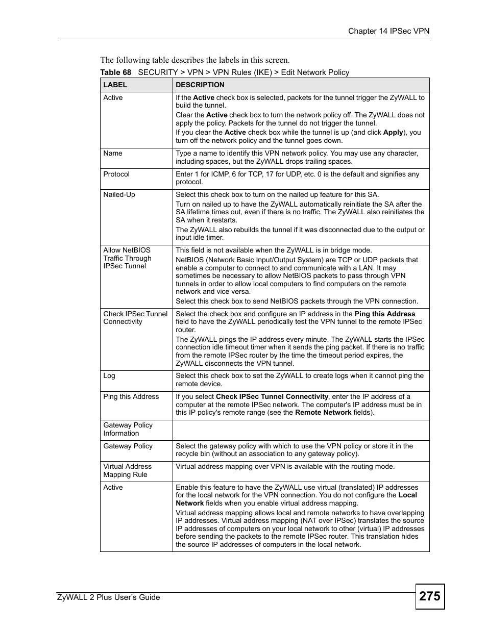 ZyXEL Communications ZyWALL 2 Plus User Manual | Page 275 / 686