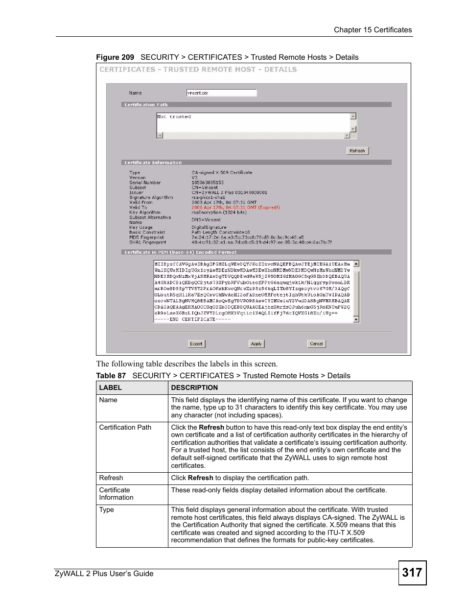 ZyXEL Communications ZyWALL 2 Plus User Manual | Page 317 / 686